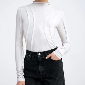 Elegant Cream Long Sleeve Top